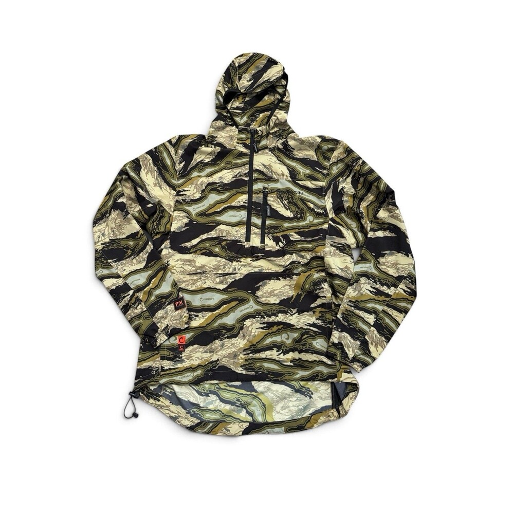 ORIGIN USA Bodyloc® Raptor Pullover Stow Hunting Jacket Size L Featherweight